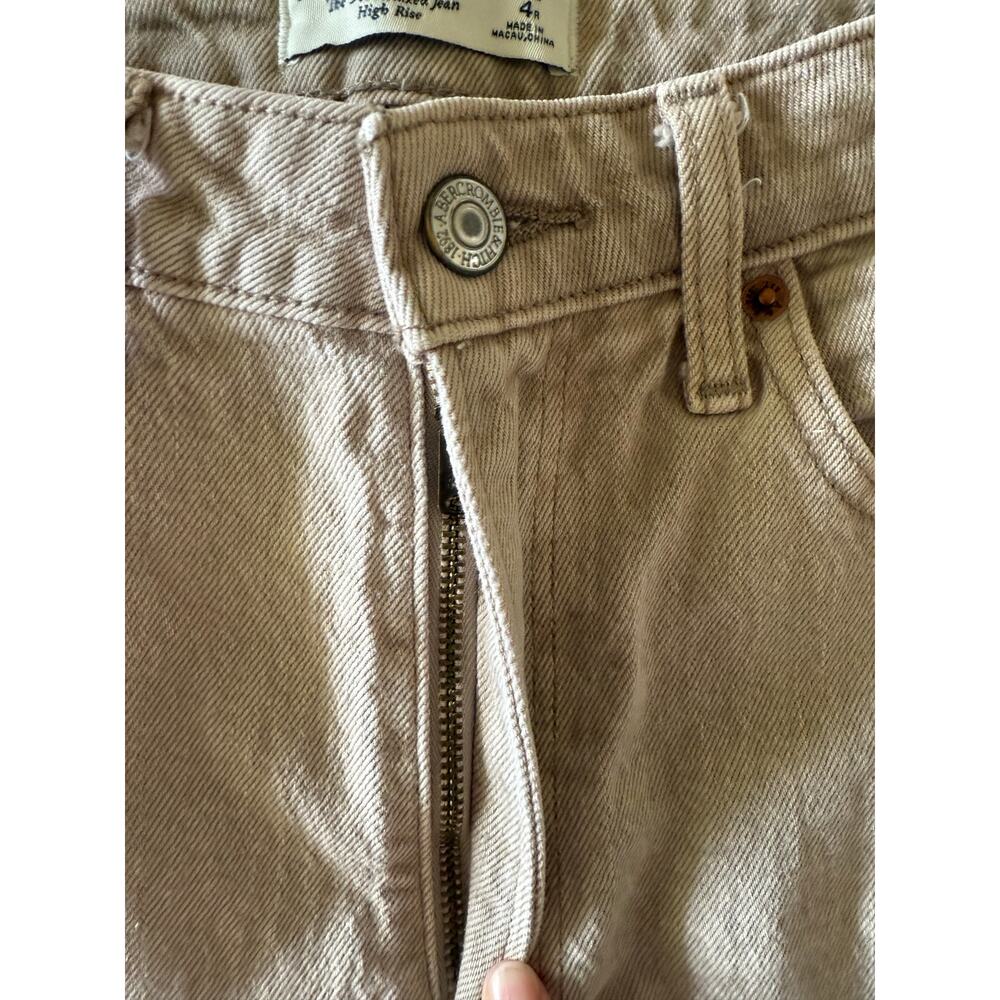 Abercrombie & Fitch High Rise Oatmeal Jeans - Size 27 - Picture 4 of 8